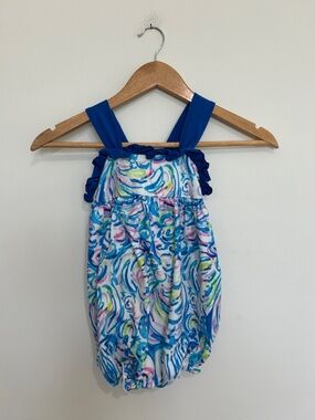 Busy Bee Smocks Watercolor Ruffle Bubble Size 3T